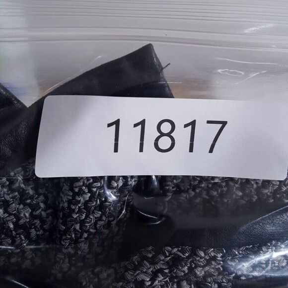 GENERATION LOVE Womens Jacket Small Gray Buckle Knit Faux Leather Moto Draped - Picture 8 of 8